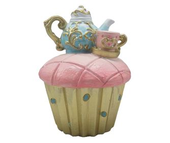 Διακοσμητικό cupcake από πολυρητίνη πολύχρωμο 11x15 εκ.