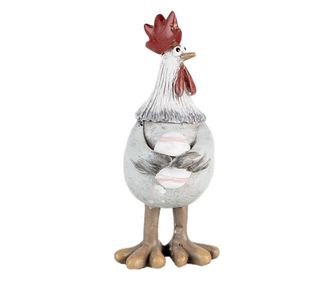 Figurica kokoš od polirezina u više boja 4x6x9 cm