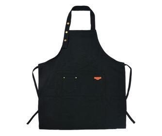 Kuhinjska predpasnik črna tekstil 75x65 cm
