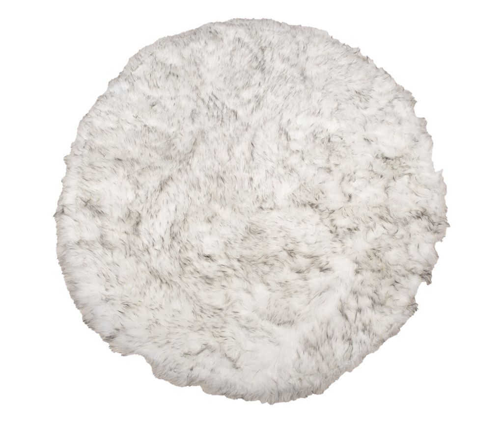 Szürke és fehér műszőrme szőnyeg 100x3 cm