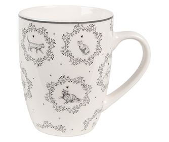 Комплект от 4 порцеланови фигурки на котки 12x8x10 см, 325 мл