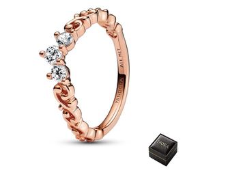 Пръстен Pandora, Regal Swirl, сребро 925, розово злато
