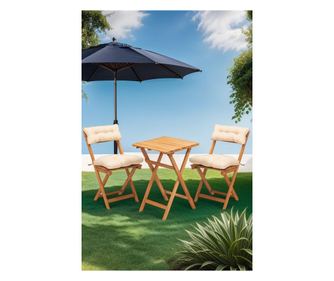 Kerti bútor szett - asztal és székek (3 darab) Tatum