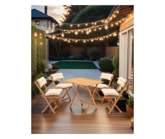 Set mobilier de grădină - masă și scaune (5 piese) Colson
