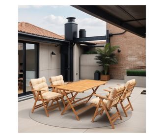 Set mobilier de grădină - masă și scaune (5 piese) Manuel