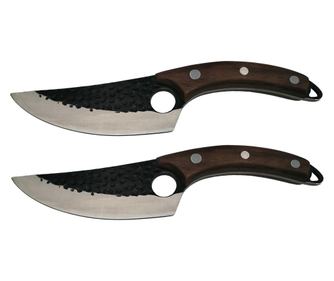 Set dveh mesarskih nožev IdeallStore, ročno delo, Cool Cook, 27,5 cm, rjava, tulec priložen