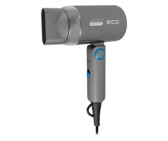 Uscator de par pentru voiaj ECG Grigio Piccolo, 1200 W, 2 viteze, 2 niveluri de temperatura, maner pliabil, gri