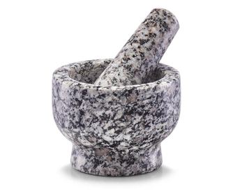 Mozsár mozsárral Zeller, gránit, 9x6,5 cm, szürke