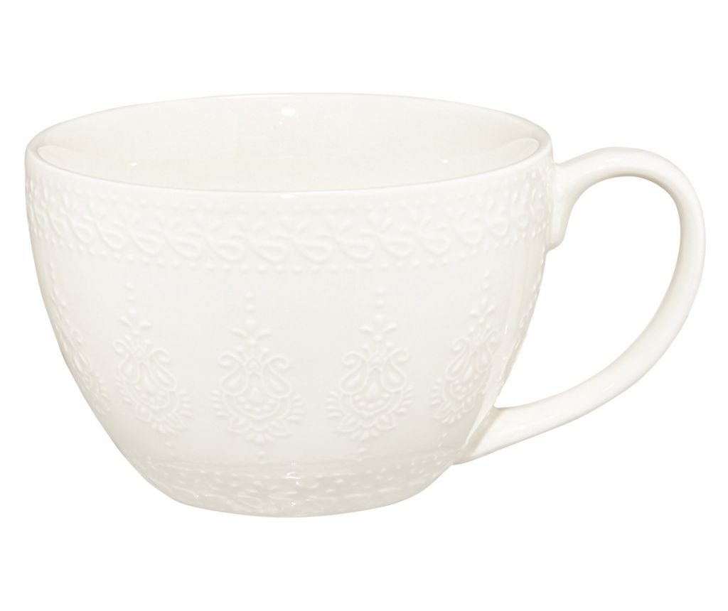 450ml Porcelain Mug, Paisley Design, AMBITION Galactic White