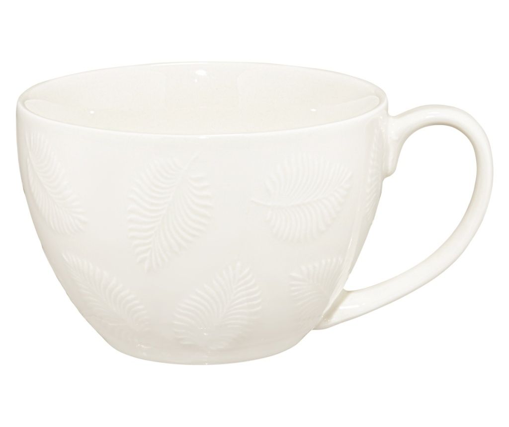 Porcelain Mug 450ml, Feather Design, AMBITION Galactic White