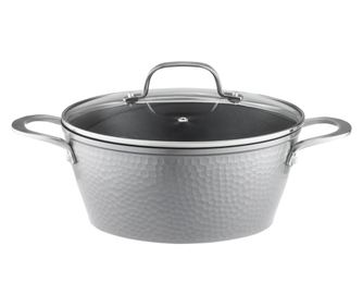 Oala cu capac AMBITION Bubble, 28cm, 5.5L, invelis Qualum Basic