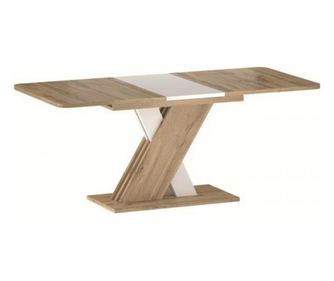 Masa extensibila EXEL, stejar wotan/alb, PAL, 140(180)x85x76 cm