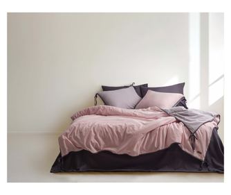 Posteljnina za zakonsko posteljo, Majoli Bahar Home Collection, 100 % bombaž soft crush, 144 TC, 4-delni set (prevleka za odejo