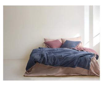 Posteljnina za zakonsko posteljo, Majoli Bahar Home Collection, 100 % bombaž soft crush, 144 TC, 4-delni set (prevleka za odejo