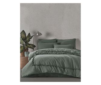 Dvostranski komplet posteljnine, Majoli Bahar Home Collection, 100% prepleten bombaž, 115 gsm, 6 kosov, Maddox Dark Pampas
