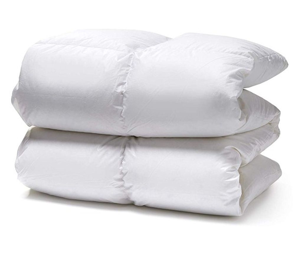 Pilota primavara toamna, Poohy, Excellence All seasons, 140x200 cm, 100% puf rata, 100% bumbac, Antialergic, Alb, FP 800 cuin, 1