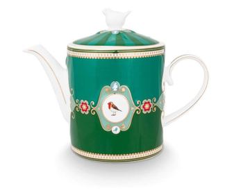 Pip Studio Porculanska šalica za čaj, Medallion Emerald-Green, 1.3L, Love Birds Kolekcija