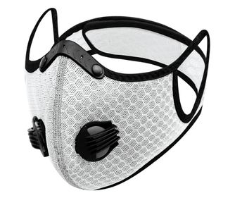 Masca Sport THK, Alb, cu Filtru de Carbon, 2 Valve