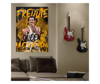 Tablou Canvas Premium LuxCanva® A1526, Freddie Angel , Room, Cantaret, Artist, Queen, Living, Culori Vibrante - 70 X 100