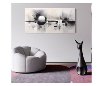 Tablou Canvas Premium LuxCanva® A1612, Non-Culori - 50 X 100