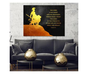 Tablou Canvas Premium LuxCanva® F1030, Puterea Unui Razboinic , Salvare, Lumina, Divin, Luptator, Leu, Living Room, Birou, Culor