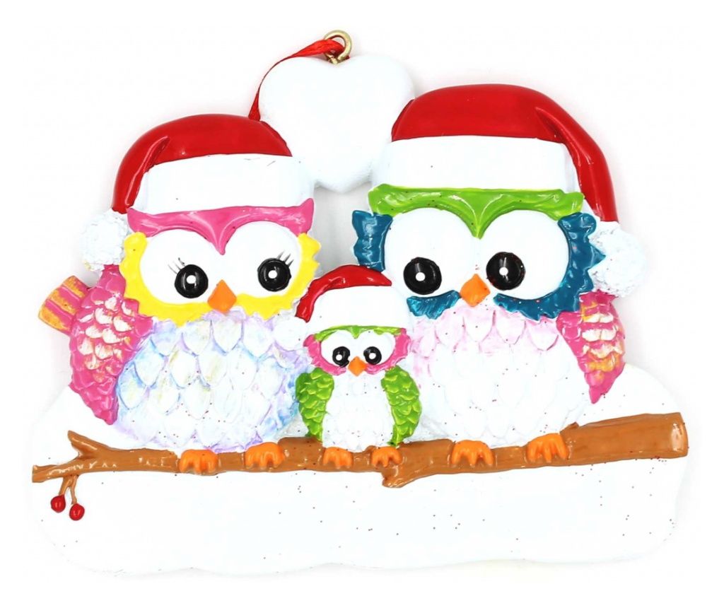 Multicolor Magnet Decoration - The Owl Family