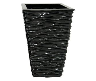 Boheme Διακοσμητική Γλάστρα, Vasar, Τετράγωνη, Μαύρη, Εσωτερικού/Εξωτερικού Χώρου, 35 x 35 x 55 cm