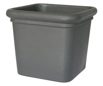 Lucera Classic Smooth Cube Διακοσμητική Γλάστρα, Vasar, Γκρι Ανθρακί, Πολυαιθυλένιο Rotomolded, Εσωτερικού/Εξωτερικού Χώρου