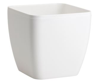 Enio διακοσμητική γλάστρα, Vasar, τετράγωνη, λευκή, εσωτερικού/εξωτερικού χώρου, 3 L, 16 x 15 cm