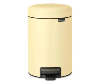 Кош за боклук с педал Brabantia NewIcon 1008836, 3 л, Плавно затваряне, Противоплъзгаща основа, Жълт