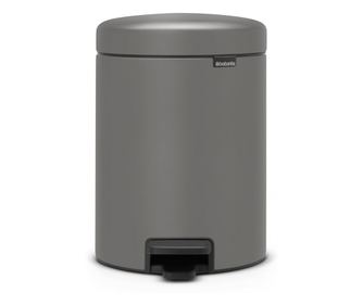 Brabantia NewIcon Pedal Bin 1001097, 5 l, Soft Close, csúszásgátló talp, ásványi bevonat, szürke