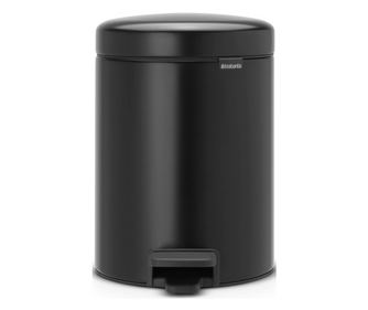 Brabantia NewIcon 649014 pedálos szemetes, 5 l, Soft Close, csúszásgátló talp, fekete