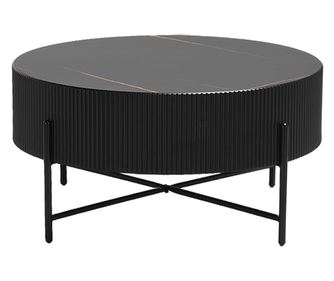 Masuta Rotunda Milo ø80x40 cm - Neagra