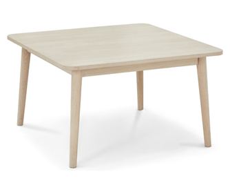 Masuta de Cafea Patrata Nyborg 90x90 cm - Stejar Masivul - Ulei Alb