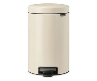 Кош за боклук с педал Brabantia NewIcon 1005531, 12 л, Плавно затваряне, Противоплъзгаща основа, Бежов