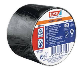 Tesa (53988-00004-00) Szigetelőszalag Professional Fekete (H x Sz) 25 m x 50 mm 1 db