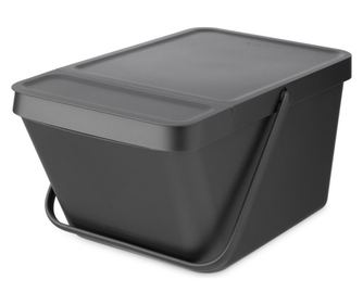 Brabantia Sort&Go 1006310 szemétleválasztó edény, 20 l, Egymásra rakható, Sötétszürke
