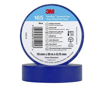 3M (165BL5E) Szigetelőszalag Kék (H x Sz) 20 m x 19 mm 1 db
