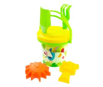 Mochtoys Homokozókészlet, 6 részes - Sárga szitával (5608)