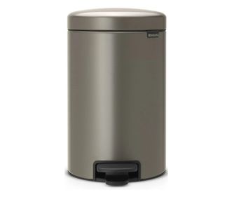 Brabantia NewIcon Pedal Bin 649027, 12 l, Soft Close, csúszásgátló talp, szürke