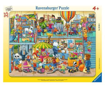 Ravensburger Ravensburger Childrens puzzle animal toy shop (35 pieces, frame puzzle)