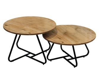 Set 2 Masute Cafea Symonne Stejar Natur
