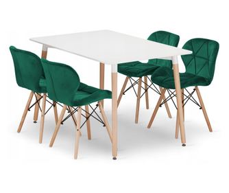 Σετ Τραπεζαρίας Valora YURO με μοντέρνα πόδια από MDF και οξιά x4