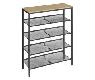 VALORA Ντουλάπι Παπουτσιών Sonoma Μαύρο Ατσάλι x4