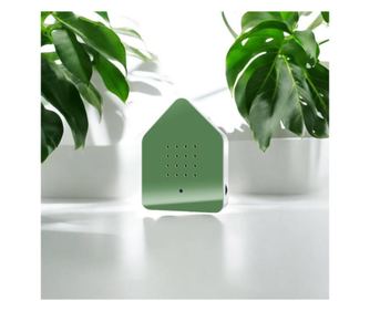 Audiobox cu ciripit de pasari, sunete ambientale si naturale pentru relaxare si ambianta, activare cu senzor miscare, Verde