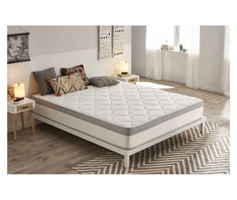 Saltea Arcurile inserate - Moonia - Spring Max - 22cm, 135 X 190cm - Color Alb - Fermitate Medie