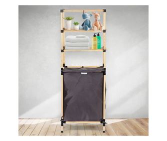 SEO-8171 RAFT MODULAR DIN LEMN CU COS DE RUFE SI 3 ETAJERE