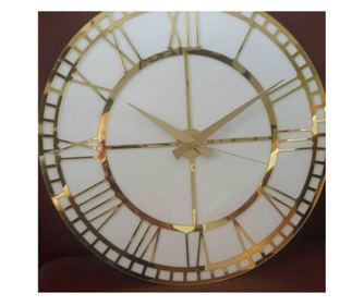 Ceas de perete din plexiglas cu oglinda