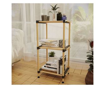 SEO-8167 RAFT MODULAR MULTIFUNCTIONAL DIN LEMN PT FLORI CU 3 ETAJERE
