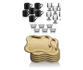 Set cafea lux 24 piese 6 persoane Queen's Kitchen
